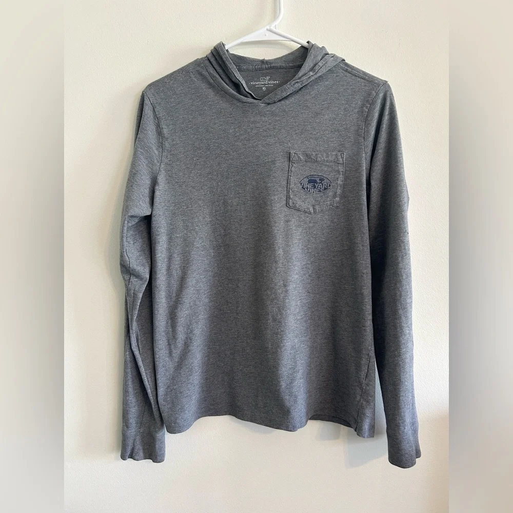 Vineyard Vines Gray Long Sleeve Hoodie Tee